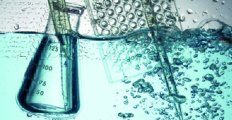 Superficie de agua purificada